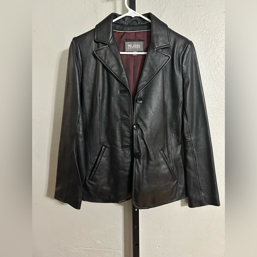 Wilsons Leather Classic Black Women's Jacket XS - Picture 2 of 6